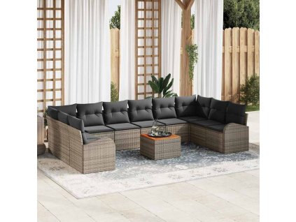 Sada zahradních pohovek 11 pcs Šedá 3356298