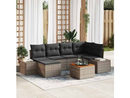 Sada zahradních pohovek 7 pcs Šedá 3356648