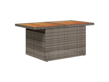 Sada zahradních pohovek s úložištěm 6 pcs Šedá Poly ratan 3358071