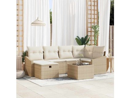 Set pohovek s polštářem 6 pcs polyratan 3360622