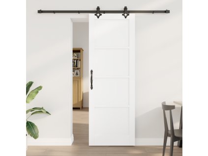 Posuvné Dveře s Hardware Sada "ORKDAL" Bílá Solidní Dřevo Borovice 3333637