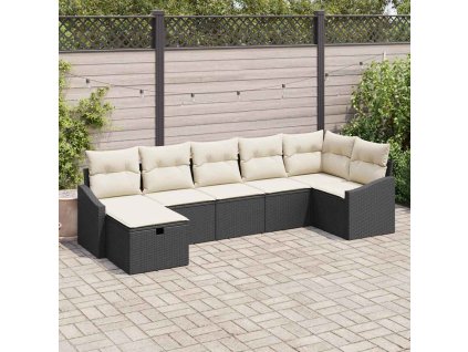 Set pohovek s polštářem 7 pcs polyratan 3360628