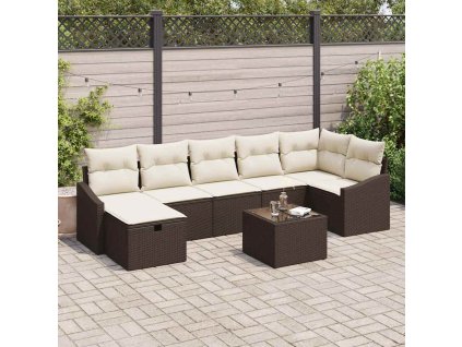 Set pohovek s polštářem 7 pcs polyratan 3360639