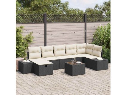 Set pohovek s polštářem 8 pcs polyratan 3360738