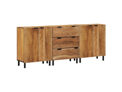 Skříňky 3 kusy, hnědé 60x33x75 cm z masivního dřeva akácie 3310011