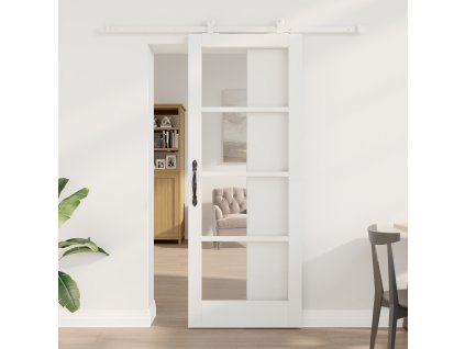 Posuvný dveře vidaXL s instalačním setem 'ORKDAL'Bílý MDF a sklo 3332048