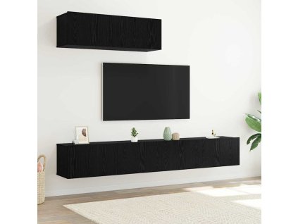 Sestava TV skříněk Nástěnný 3 pcs Černý dub kompozitní dřevo 3332502