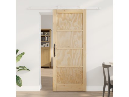 Posuvné dveře vidaXL s instalačním setem 83x202 cm masivní dřevo borovice 3333392