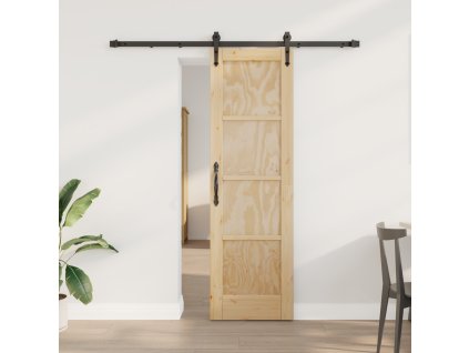 Posuvné dveře s hardwarovou sadou 61x198.5 cm Masivní borové dřevo 3333660