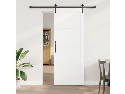 Posuvné dveře vidaXL se sadou hardwaru Bílá 83x211 cm Masivní dřevo borovice 3333675