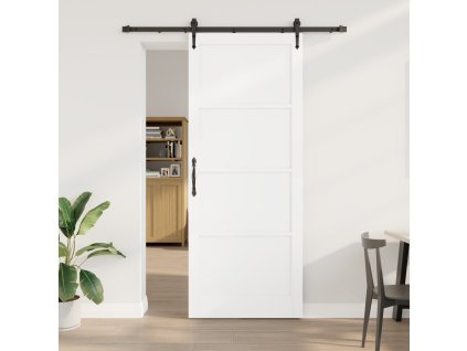 Posuvné dveře vidaXL s instalací bílé 93x232 cm z masivního dřeva borovice 3333687