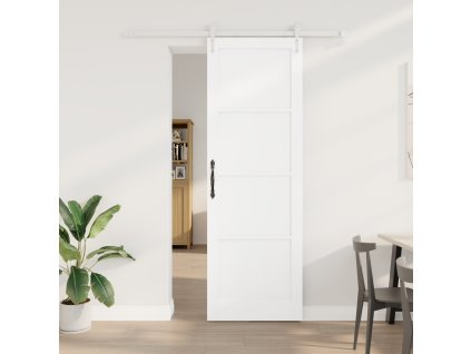 Posuvné dveře Sada 2 Bílá Dřevo 78 x 232 cm Posuvný komponenty 3333699