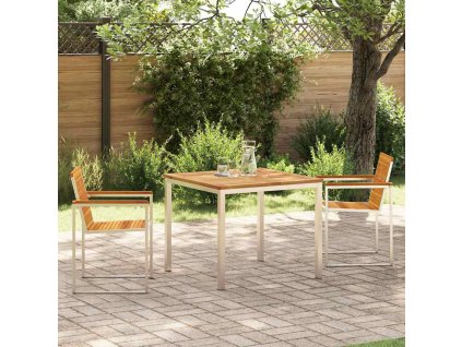 Zahradní jídelní souprava 3 pcs Hnědá Masivní akátové dřevo 3334805