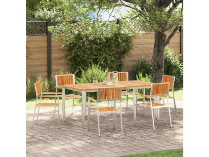 Set stohovatelných zahradních židlí vidaXL 6 ks 54,5x56x87 cm z masivního akáciového dřeva 3334851