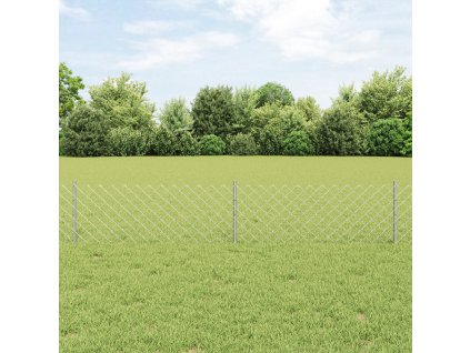 Pletivový plot s 10 U příspěvky Stříbrný 0,4x10 m Ocel 3336293