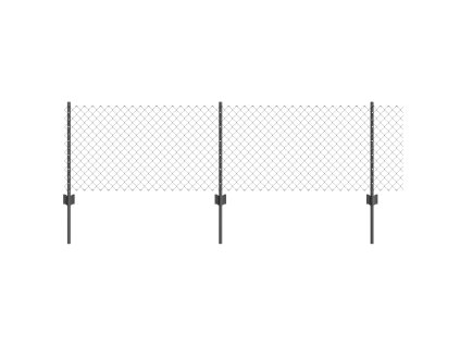 Svářený drátěný plot se 5 U sloupky Šedý 0,4x10 m Ocel 3336548