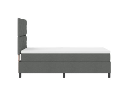 Postel s boxspringem tmavě šedá 100x200 cm látka 3339442