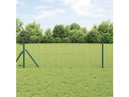 Euro plot s 7 sloupky 0,4x10 m Železo pozinkované Zelená 3350279