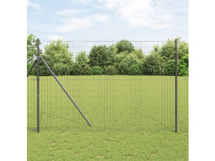 Euro plot se 7 sloupky 1.6x10 m pozinkovaná ocel šedá 3350384