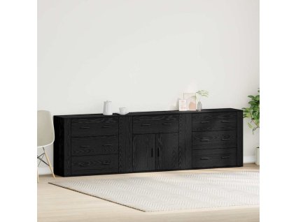Servírovací skříň Černý dub 240 x 33 x 70 cm kompozitní dřevo 3333085