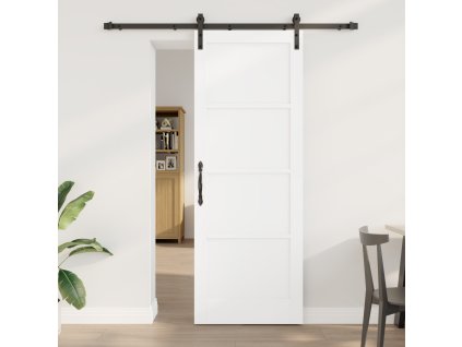 Posuvné dveře vidaXL s bílým kováním 78x211 cm z masivního borového dřeva 3333165