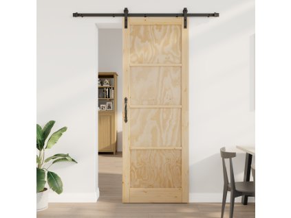 Sklidovací dveře vidaXL s kovaním 83x232 cm z masivního borového dřeva 3333172