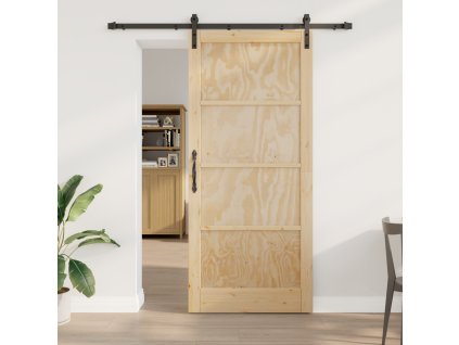 Posuvné dveře vidaXL s příslušenstvím 93x211 cm z masivního borovicového dřeva 3333180