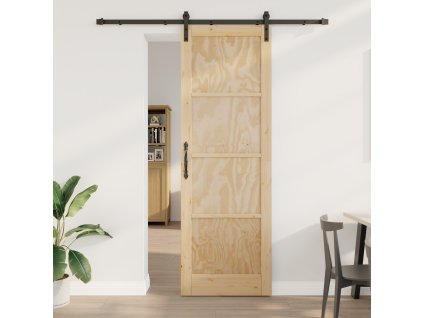Posuvné dveře vidaXL s hardwarem 78x232 cm z masivního borového dřeva 3333194