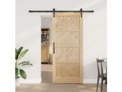 Posuvné dveře vidaXL s hardwarem 78x202 cm Solidní dřevo borovice 3333666