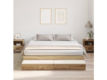 Rám postele Artisan Oak 200x200 cm 3335628