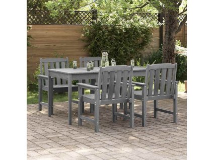 Zahradní křeslo 4 pcs Světle šedá 65,5 x 59 x 88 cm Polyethylen 3335797