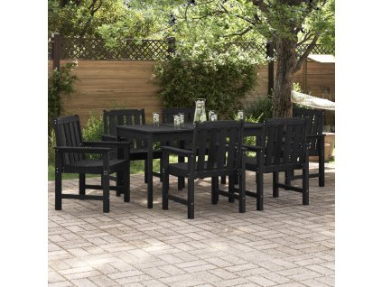 Zahradní jídelní židle vidaXL 6 ks Černá 65,5x55,5x88 cm HDPE, Zahradní jídelní židle vidaXL 2 ks Černá HDPE 3335799