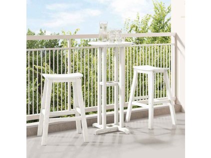 Zahradní barová souprava 3 pcs Bílá HDPE 3335801