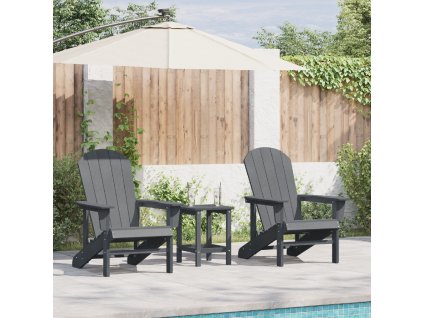 Adirondack židle 2 ks Světle šedé 74x82x90 cm HDPE 3335829