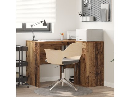 Rohový stůl Staré dřevo 102x88x75 cm Kompozitní dřevo 3337279