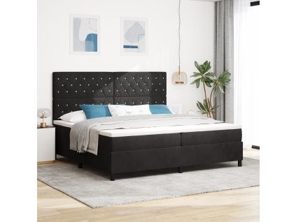 Boxspring postel s matrací Černá 200x200 cm Samet 3339790