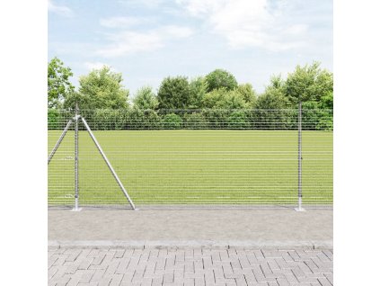 Pletivový plot s 13 sloupky 1x50 m z pozinkované oceli 3352354