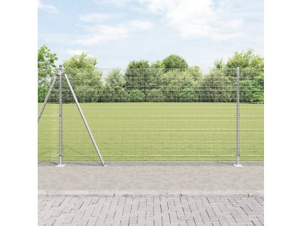 Svárkový drátěný plot s 13 sloupky s šroubovými otvory 1,2x50 m Pozinkovaná ocel 3352356