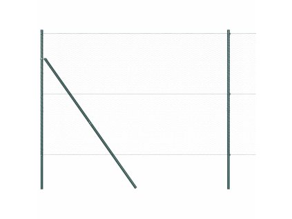 Plotový sloupek. Šedá 100 x 1,6 m (25 mm síť) Ocel a PVC 3352899