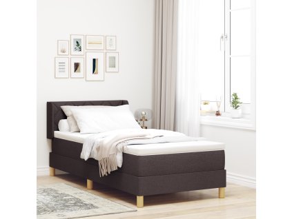 Postel s boxspringem a matrací tmavě hnědá 90x190 cm 3341331