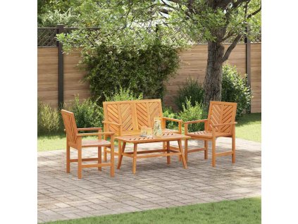 Zahradní lounge set 4 pcs Hnědá Masivní akátové dřevo 3154127