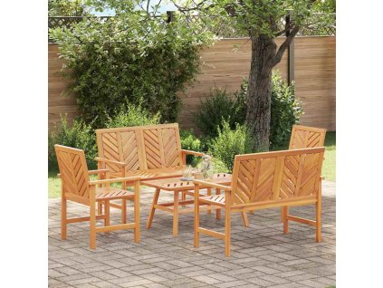 Zahradní lounge set 5 pcs Hnědá Masivní akátové dřevo 3154129