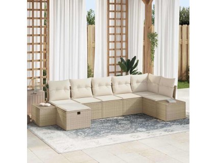 Set pohovek s polštářem 7 pcs polyratan 3360732