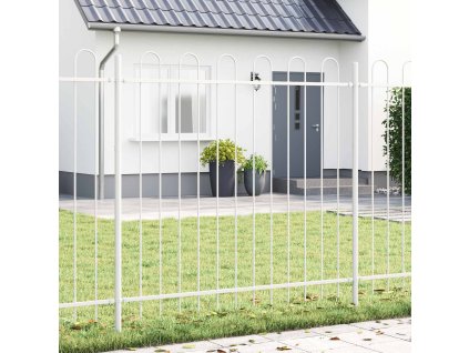 Zahradní plot Šedá 6.8 x 0.6 m Práškově lakovaná ocel 3334068