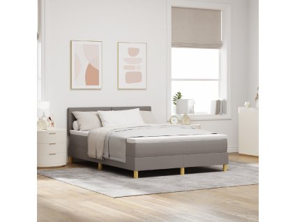 Boxspring postel s matrací Taupe 140x200 cm z tkaniny 3338927