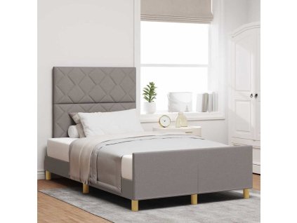 Rám postele s čelo Taupe 120 x 200 cm textil 3344799