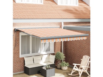 Automatická sklopná markýza vícebarevná pruh 350x250 cm 3330300