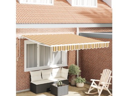 Ručně zasouvací markýza Pruhovaná 350x250 cm 3330303