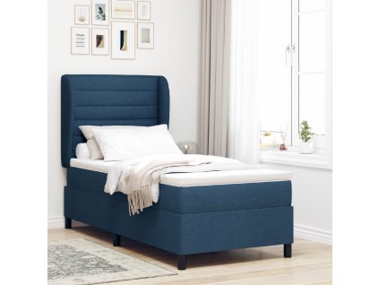 Postel s boxspringem a matrací Modrá 80x200 cm Textil 3340472