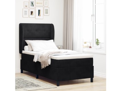 Boxspring postel s matrací Černá 90x200 cm Samet 3340912